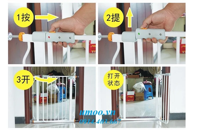 Thanh cầu thang Panda 118 dùng chặn cửa phòng, chặn cầu thang không cần khoan đục