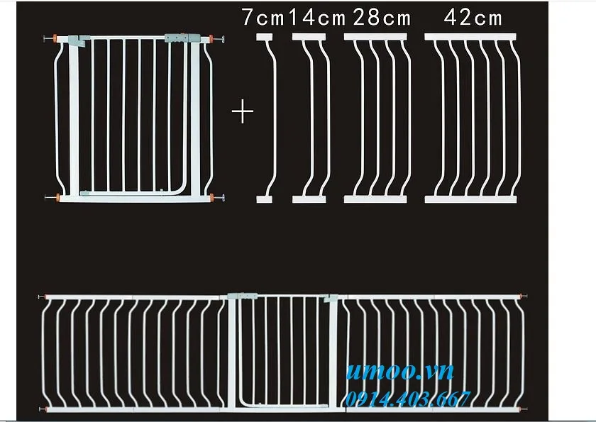 Thanh cầu thang Panda 118 dùng chặn cửa phòng, chặn cầu thang không cần khoan đục