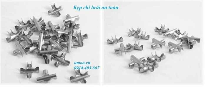 Kẹp chì lưới an toàn, kẹp chữ thập, khóa cáp chữ thập lưới an toàn ban công, cửa sổ