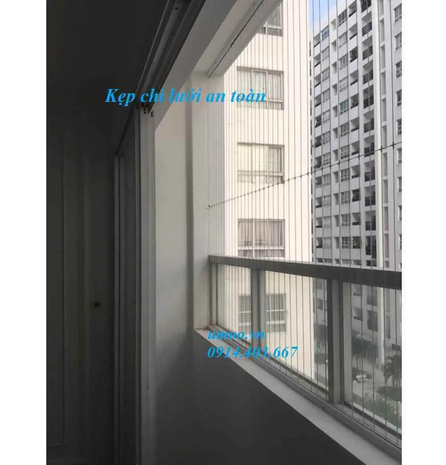 Kẹp chì lưới an toàn 15 Kẹp chì lưới an toàn, kẹp chữ thập, khóa cáp chữ thập lưới an toàn ban công, cửa sổ