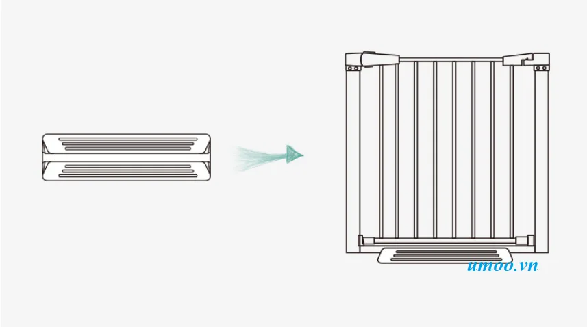 Thanh chắn cầu thang 819 dùng chặn cầu thang, chặn cửa phòng cho bé