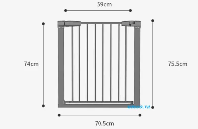 Thanh chắn cầu thang 819 3 Thanh chắn cầu thang 819 dùng chặn cầu thang, chặn cửa phòng cho bé
