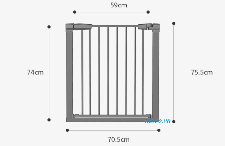 Thanh chắn cầu thang 819 dùng chặn cầu thang, chặn cửa phòng cho bé
