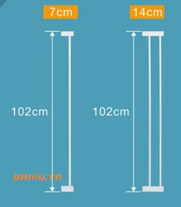 Thanh chắn cửa cao 102cm 5 thanh chan cua cao 102cm 1