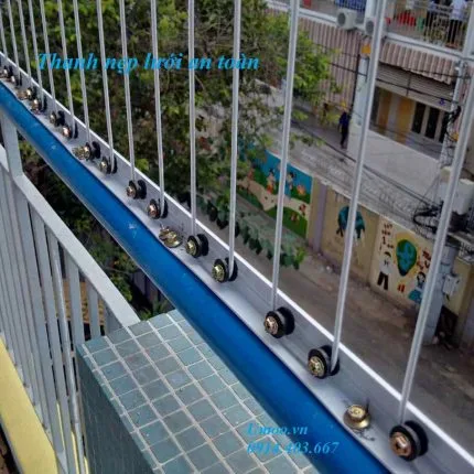 Thanh nẹp lưới an toàn, thanh nhôm định hình lưới an toàn ban công, cửa sổ