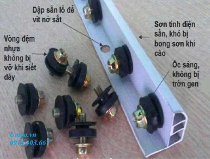 Thanh nẹp lưới an toàn, thanh nhôm định hình lưới an toàn ban công, cửa sổ