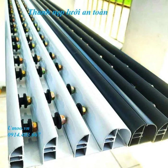 Thanh nẹp lưới an toàn, thanh nhôm định hình lưới an toàn ban công, cửa sổ