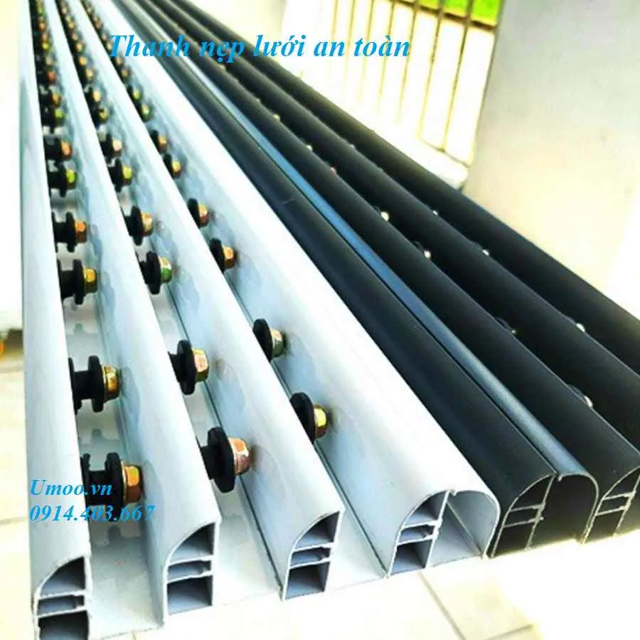 Thanh nẹp lưới an toàn, thanh nhôm định hình lưới an toàn ban công, cửa sổ