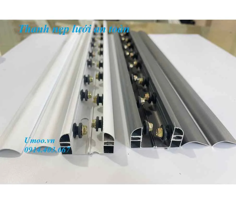 Thanh nẹp lưới an toàn, thanh nhôm định hình lưới an toàn ban công, cửa sổ