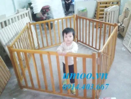 Cũi 3D HN giá rẻ bằng gỗ tự nhiên