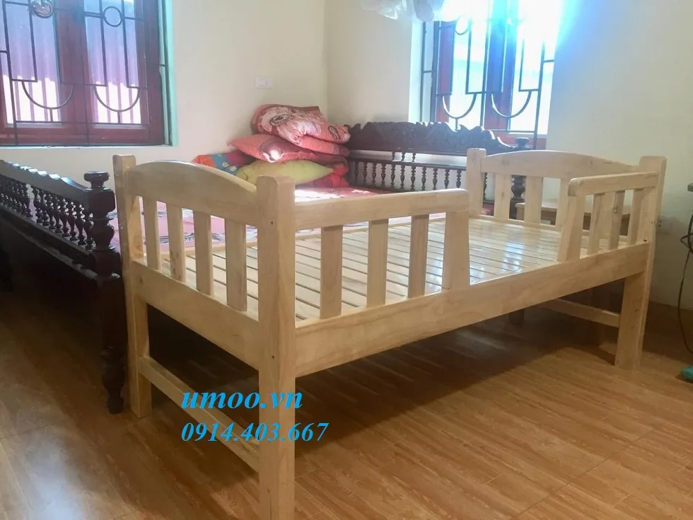 Cũi trẻ em Teddy 9 trong 1 4 Cũi trẻ em teddy, giường cũi cho bé tedy gỗ sồi tự nhiên