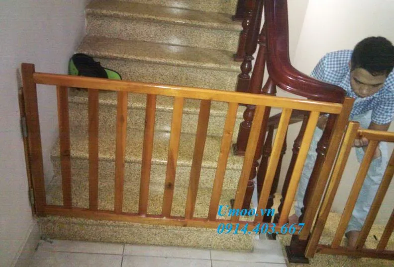 Thanh chắn cầu thang bằng gỗ 1 Thanh chắn cầu thang bằng gõ, thanh chắn cầu thang giá rẻ