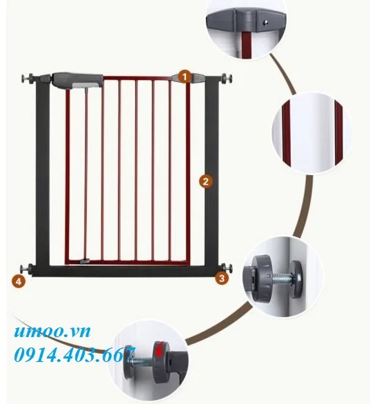 Chặn cửa Khaki màu nâu 3 Chặn cửa Khaki màu nâu 816, thanh chắn cầu thang khaki 816