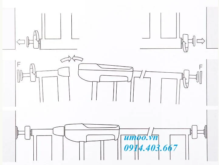 Chặn cửa Khaki màu nâu 7 Chặn cửa Khaki màu nâu 816, thanh chắn cầu thang khaki 816