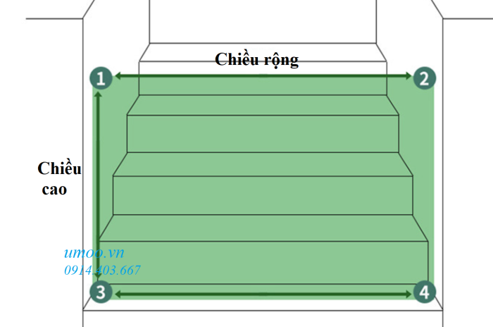 Chắn cửa không khoan 8162 cách đo