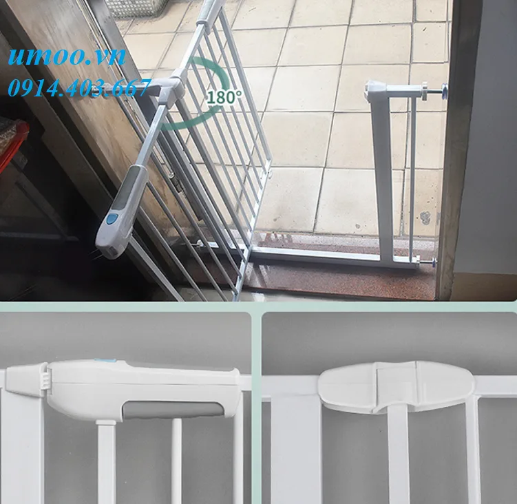 Chắn cửa không khoan 8162 5 Chắn cửa không khoan 8162 góc mở 180 độ