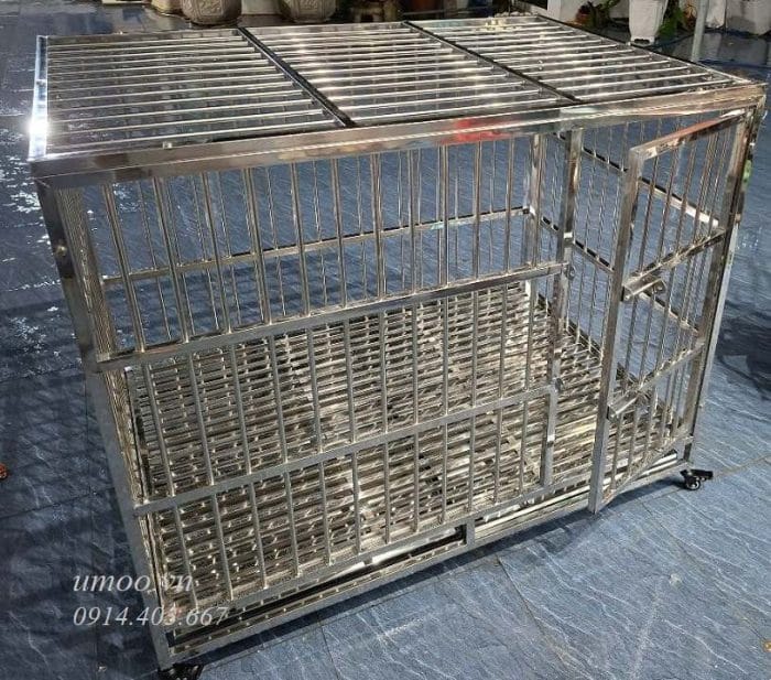 Chuồng inox chó to- chuồng chó inox T40