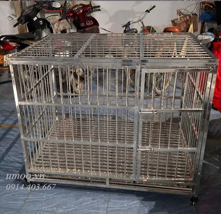 Chuồng chó inox T40 16 Chuồng inox chó to- chuồng chó inox T40