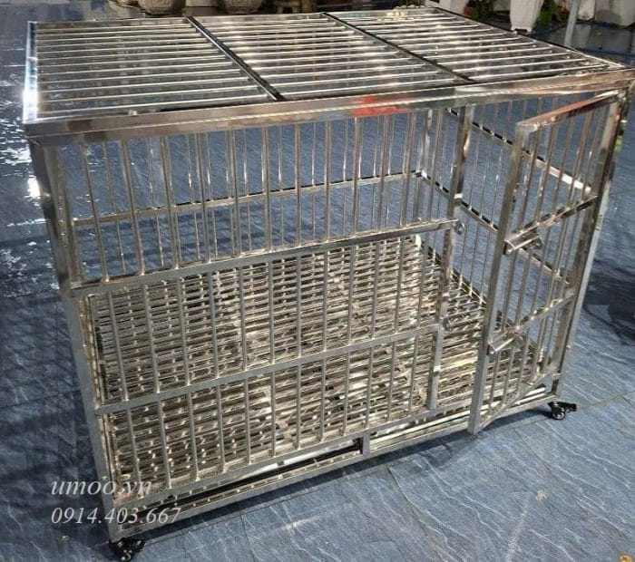 Chuồng inox chó to- chuồng chó inox T40