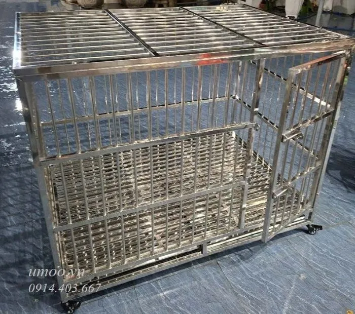 Chuồng inox chó to- chuồng chó inox T40