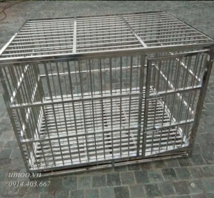 Chuồng inox chó to- chuồng chó inox T40