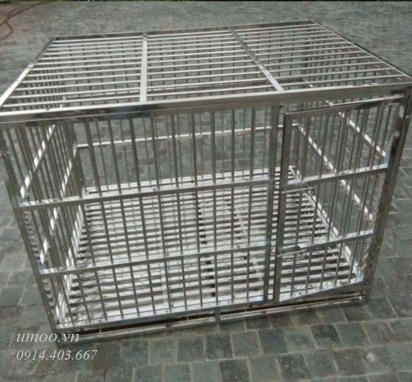 Chuồng chó inox T40 13 Chuồng inox chó to- chuồng chó inox T40