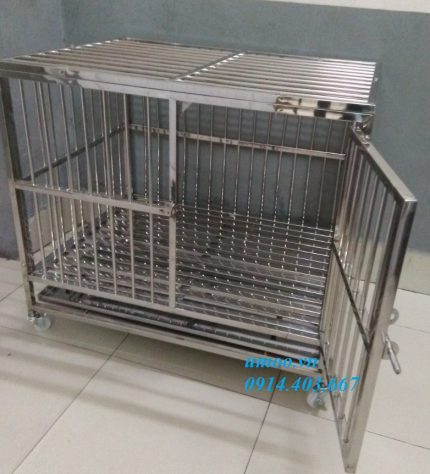 Chuồng chó inox T10, chuồng chó mèo từ 5 đến 15kg