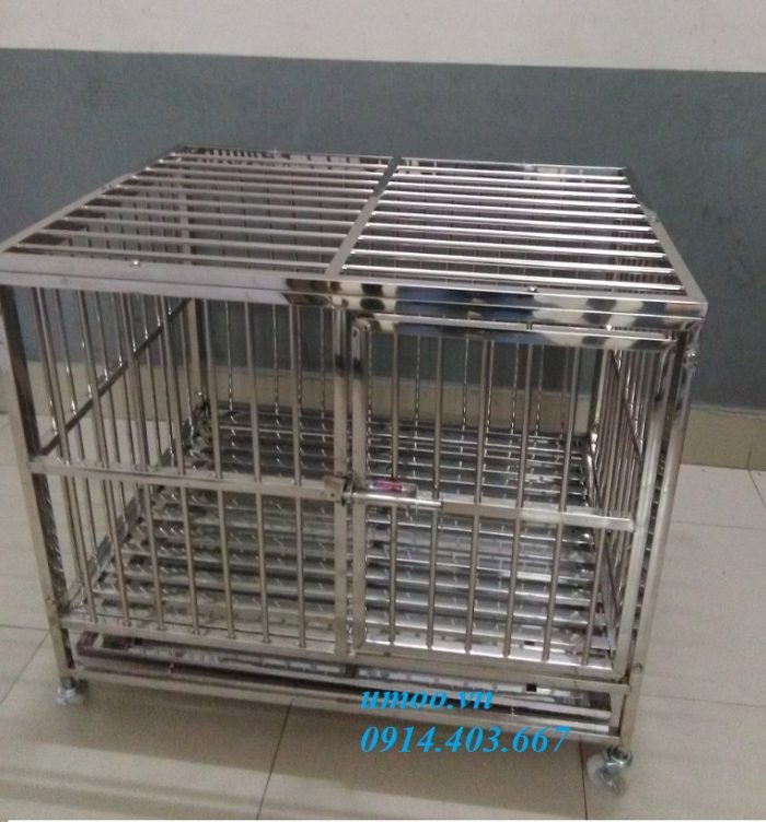 Chuồng chó inox T10, chuồng chó mèo từ 5 đến 15kg