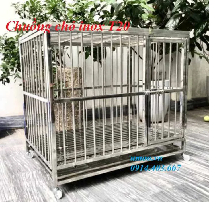 Chuồng chó inox T20