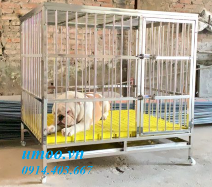 Chuồng chó inox T40 dùng cho chó từ 20kg đến 40kg