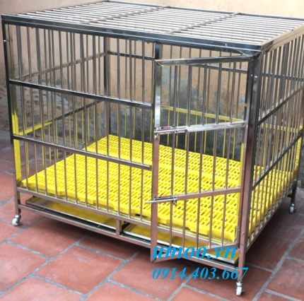 Chuồng chó inox T40 dùng cho chó từ 20kg đến 40kg