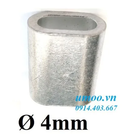 Cốt đầu nhôm khóa cáp 4 ly