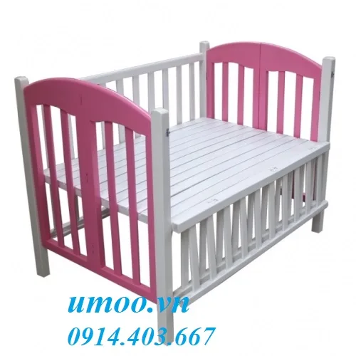 Giường cũi trẻ em gỗ tự nhiên, cũi trẻ em hai tầng cho bé, củi gỗ cho bé