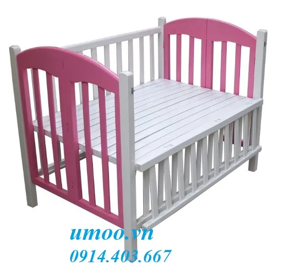 Giường cũi trẻ em gỗ tự nhiên, cũi trẻ em hai tầng cho bé, củi gỗ cho bé