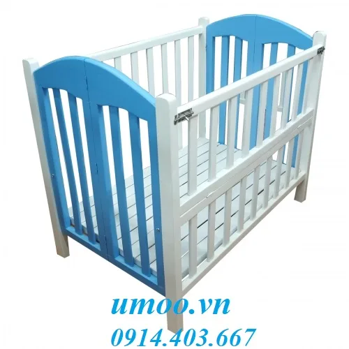 Giường cũi trẻ em gỗ tự nhiên, cũi trẻ em hai tầng cho bé, củi gỗ cho bé