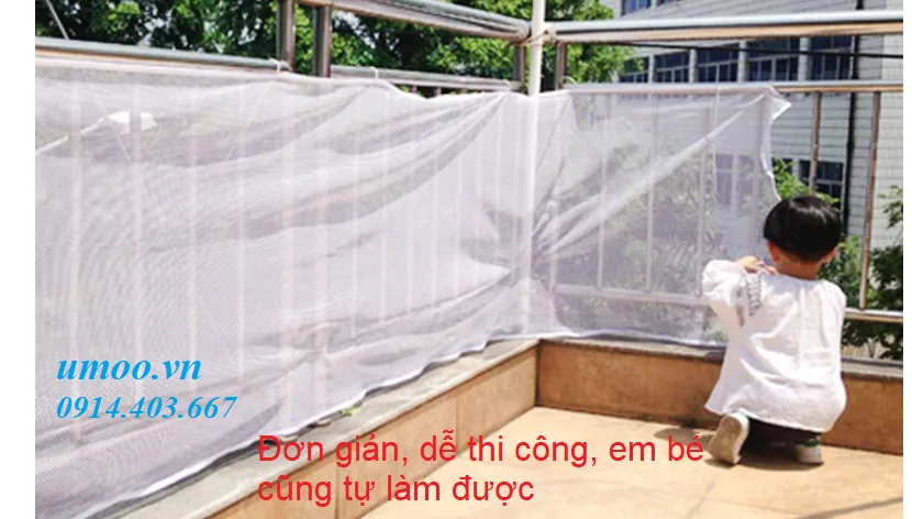 Lưới che cầu thang mắt nhỏ 2 luoi che cau thang mat nho 9