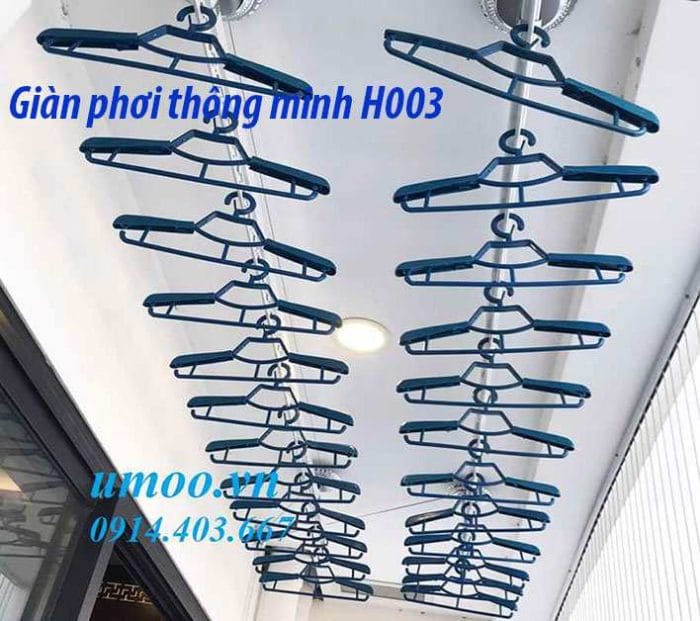 Giàn phơi thông minh H003 giá rẻ hơn tại Umoo, giàn phơi hòa phát