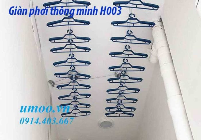 Giàn phơi thông minh H003 giá rẻ hơn tại Umoo, giàn phơi hòa phát