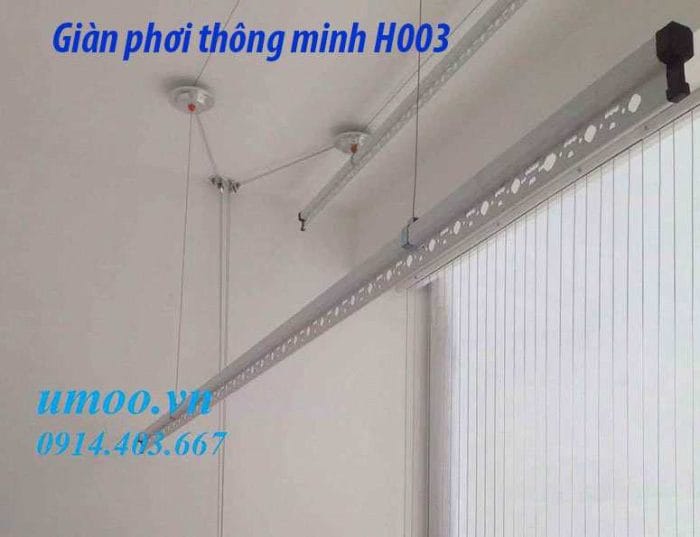 Giàn phơi thông minh H003 giá rẻ hơn tại Umoo, giàn phơi hòa phát