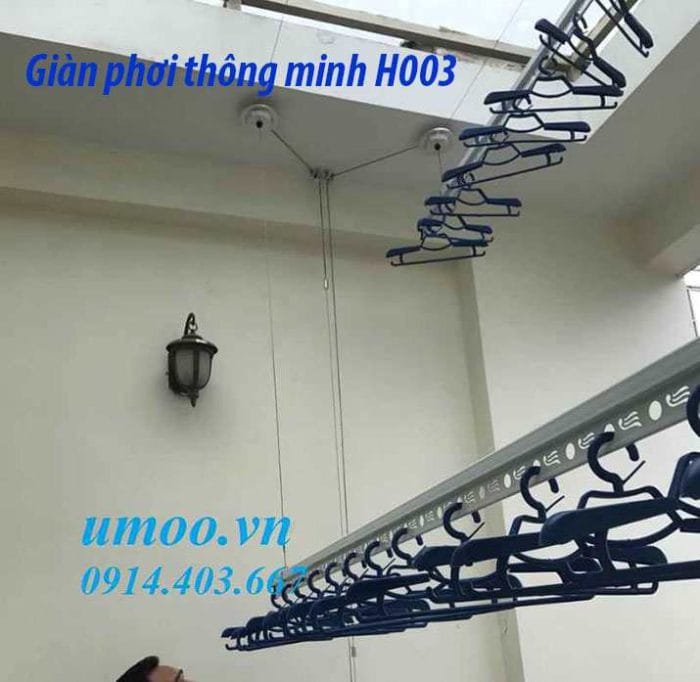 Giàn phơi thông minh H003 giá rẻ hơn tại Umoo, giàn phơi hòa phát