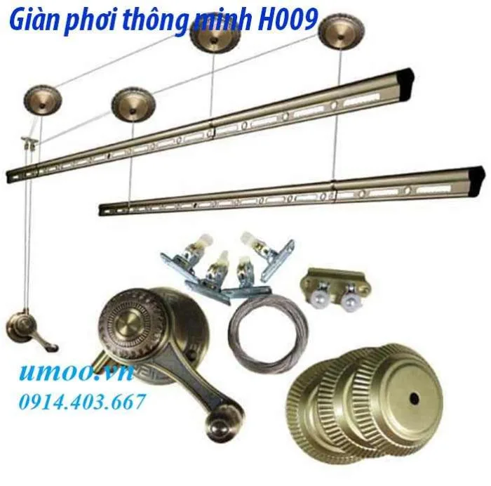 Giàn phơi thông minh H009, giàn phơi quần áo giá rẻ