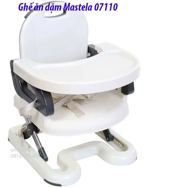 Ghế ăn dặm Mastela 07110 1 Ghế ăn dặm Mastela 07110 có thể điều chỉnh độ cao, gấp gọn lại được