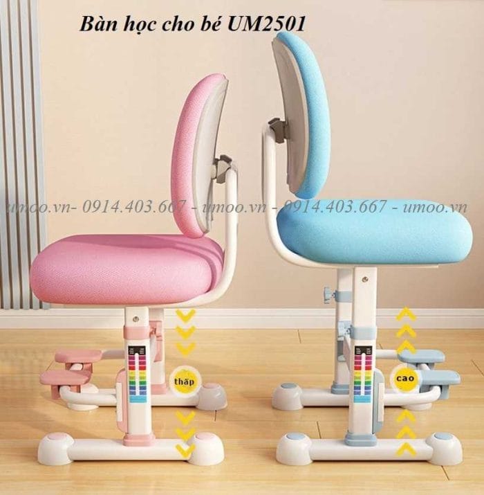 Bàn học cho bé UM2501 chống gù, chống cận thông minh cho bé