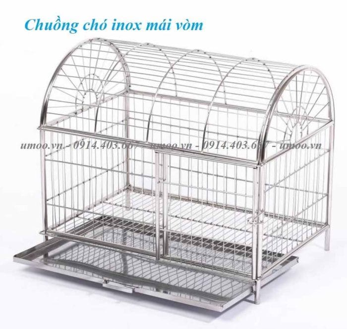 Chuồng chó inox mái vòm