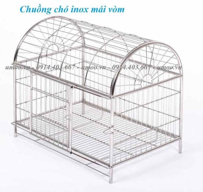 Chuồng chó inox mái vòm