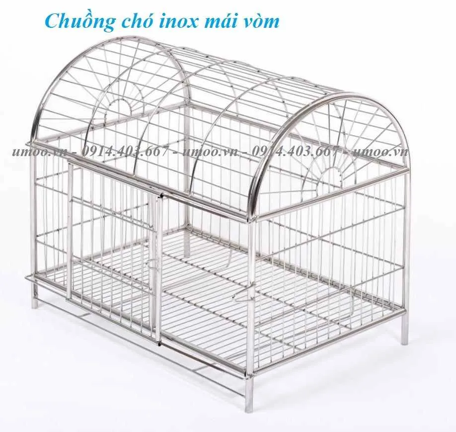 Chuồng chó inox mái vòm
