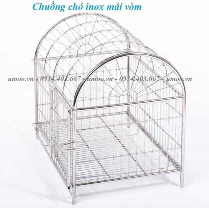 Chuồng chó inox mái vòm