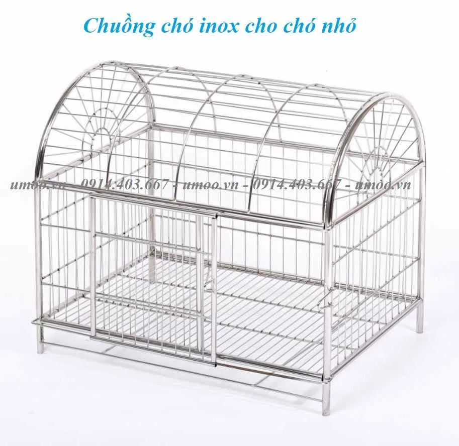 Chuồng chó inox mái vòm
