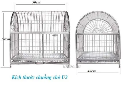 kích thước chuồng chó inox cho chó nhỏ