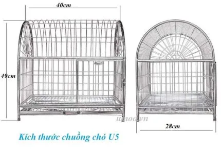 kích thước chuồng chó inox cho chó nhỏ